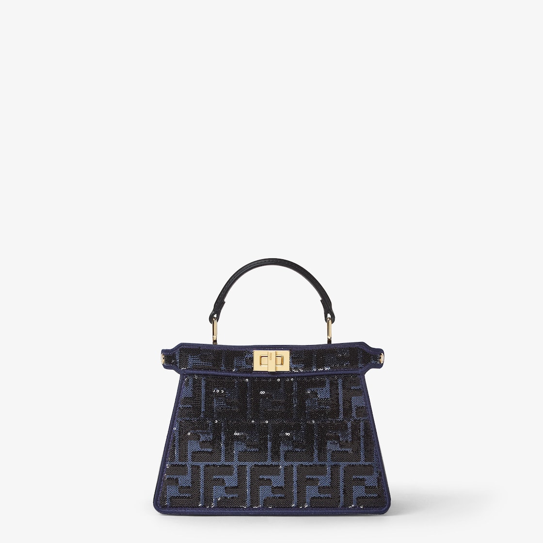 FENDI Peekaboo ISeeU Petite Blue FF sequin bag - Image 1
